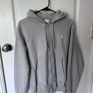 Champion Gray Zip Up Sweater with Hood